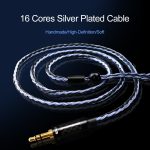 CVJ V3 1,2 m 16-adriges, versilbertes 3,5-mm-Kopfhörerkabel, 0.75mm, 0.78mm, MMCX – Bild 2