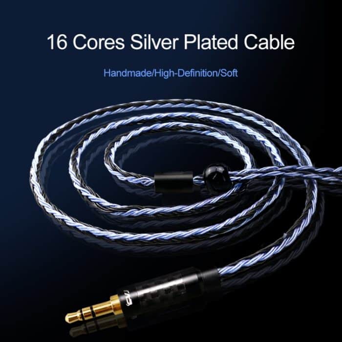 CVJ V3 1,2 m 16-adriges, versilbertes 3,5-mm-Kopfhörerkabel, 0.75mm, 0.78mm, MMCX – Bild 2