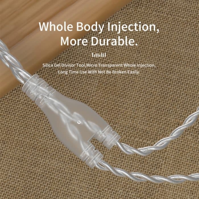 CVJ V7 1,25 m 4-adriges, versilbertes 3,5-mm-Winkel-Kopfhörerkabel, 0.75mm No Mic, 0.78mm No Mic, 2 Pin No Mic, 0.75mm with Mic, 0.78mm with Mic, 2 Pin with Mic – Bild 4