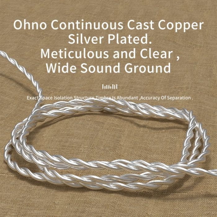 CVJ V7 1,25 m 4-adriges, versilbertes 3,5-mm-Winkel-Kopfhörerkabel, 0.75mm No Mic, 0.78mm No Mic, 2 Pin No Mic, 0.75mm with Mic, 0.78mm with Mic, 2 Pin with Mic – Bild 5