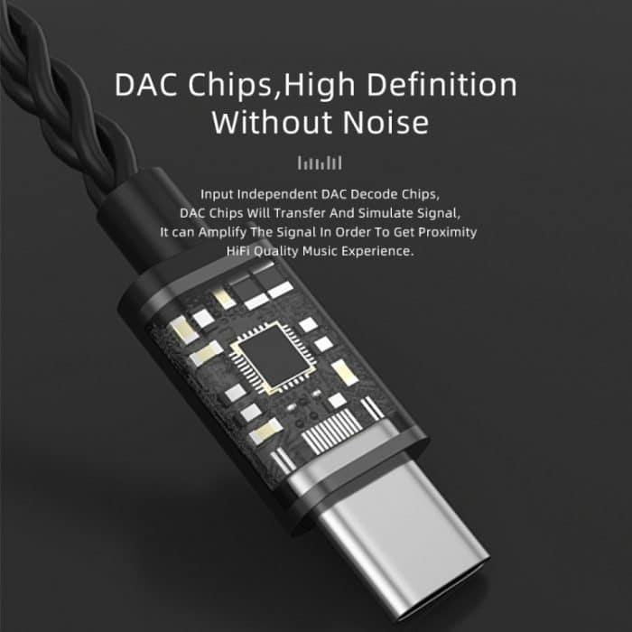 CVJ V6.TC 1,25 m Typ-C-Kopfhörerkabel aus sauerstofffreiem Kupfer mit digitaler Dekodierung, 0.75mm, 0.78mm, MMCX – Bild 3