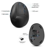 X10 2,4 G kabellose wiederaufladbare vertikale ergonomische Gaming-Maus, X10 Rechargeable (Black), X10 Rechargeable (Grey) – Bild 5