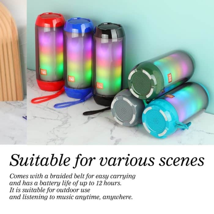 T&G TG643 Tragbarer, wasserdichter Subwoofer mit LED-Licht und kabelloser Bluetooth-Lautsprecher – Bild 5