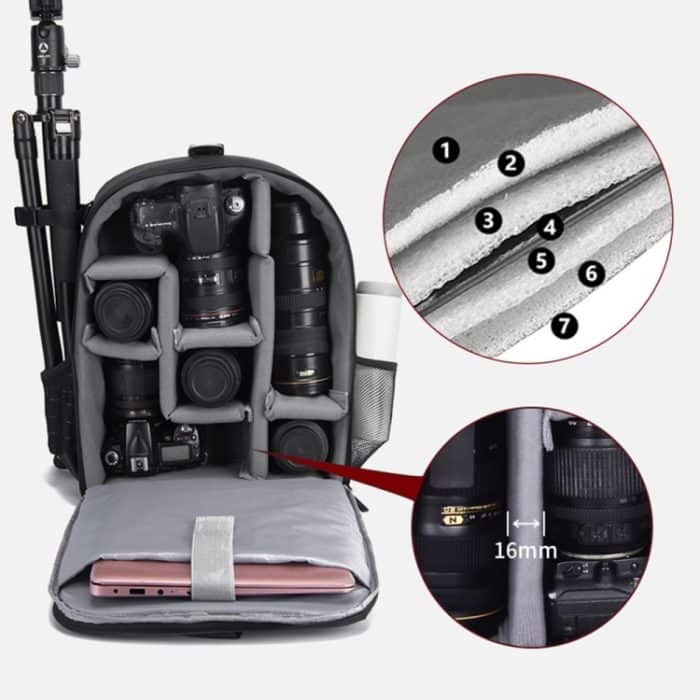 CADeN D6 V Kamerarucksack Schultern Deichsel Nylon Kameratasche, D6 V 32 x 18 x 43cm – Bild 7