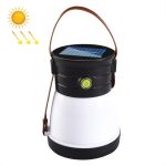 USB-Multifunktions-tragbare wiederaufladbare Solar-Notfall-Campinglampen-Taschenlampe, 1158 Black
