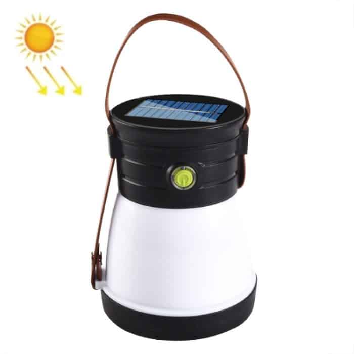 EDA003720201A.jpg USB-Multifunktions-tragbare wiederaufladbare Solar-Notfall-Campinglampen-Taschenlampe, 1158 Black – Bild 1