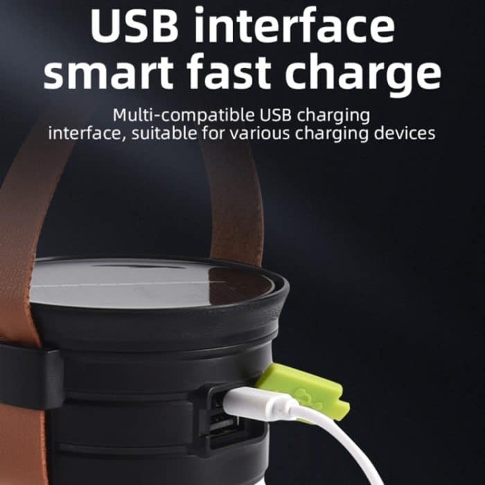 USB-Multifunktions-tragbare wiederaufladbare Solar-Notfall-Campinglampen-Taschenlampe, 1158 Black – Bild 5