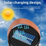 USB-Multifunktions-tragbare wiederaufladbare Solar-Notfall-Campinglampen-Taschenlampe, 1158 Black – Bild 6