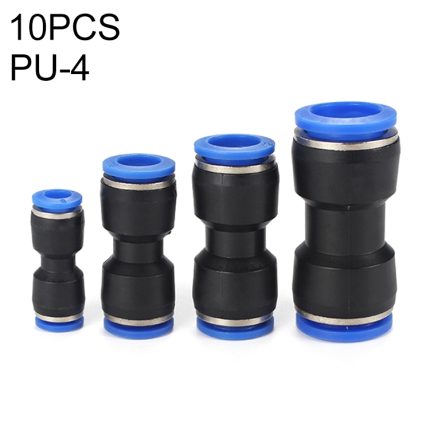 LAIZE 10 Stück gerader pneumatischer Schnellmontage-Anschluss aus PU-Kunststoff, PU-4, PU-6, PU-8, PU-10, PU-12, PU-14, PU-16