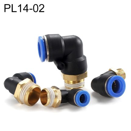 LAIZE-Außengewinde-Winkel-Pneumatik-Schnellkupplungsanschluss, PL14-02, PL14-03, PL14-04, PL16-02, PL16-03, PL16-04, PL16-06