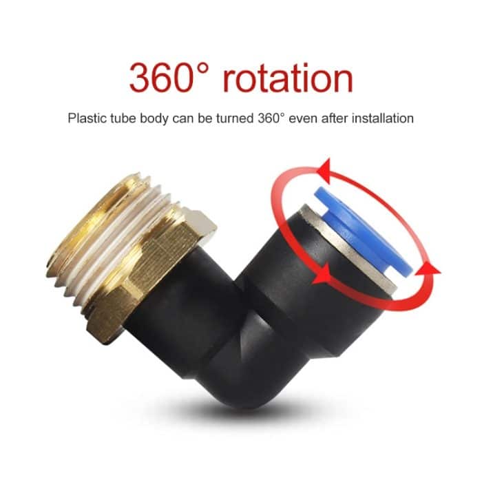 LAIZE-Außengewinde-Winkel-Pneumatik-Schnellkupplungsanschluss, PL14-02, PL14-03, PL14-04, PL16-02, PL16-03, PL16-04, PL16-06 – Bild 3