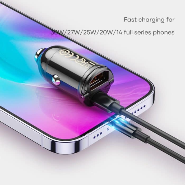 ROCK C13-F H18 Mini Portable Dual Port USB + USB-C / Typ-C Auto-Schnellladegerät – Bild 6