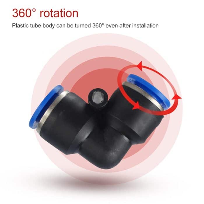 LAIZE 10 Stück Kunststoff-Winkel-Pneumatik-Schnellmontage-Anschluss, PV-4, PV-6, PV-8, PV-10, PV-12, PV-14, PV-16 – Bild 3