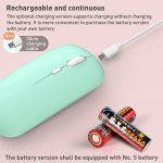 FOREV FVW312 1600 dpi Bluetooth 2,4 G Wireless Dual Mode Maus, Bluetooth + 2.4G(White), Bluetooth + 2.4G(Black), Bluetooth + 2.4G(Pink), Bluetooth + 2.4G(Purple), Bluetooth + 2.4G(Yellow), Bluetooth + 2.4G(Blue), Bluetooth + 2.4G(Mint Green)... – Bild 4