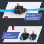 LAIZE Rohrdrosselventil-Schnellmontage-Pneumatikanschluss, SA-4 (2pcs), SA-6 (2pcs), SA-8, SA-10, SA-12 – Bild 6
