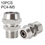 LAIZE 10 Stück vernickeltes Kupfer, pneumatischer Schnellmontage-Anschluss, PC4-M5 (10pcs), PC4-01 (10pcs), PC4-02 (10pcs), PC6-M5 (10pcs), PC6-01 (10pcs), PC6-02 (10pcs), PC6-03 (2pcs), PC6-04 (2pcs), PC8-01 (10pcs), PC8-02 (10pcs), PC8-03 (2pcs)...