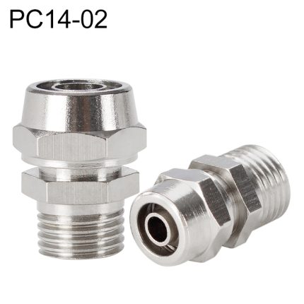 LAIZE pneumatischer Schnellkupplungsanschluss aus vernickeltem Kupfer, PC14-02, PC14-03, PC14-04, PC16-02, PC16-03, PC16-04