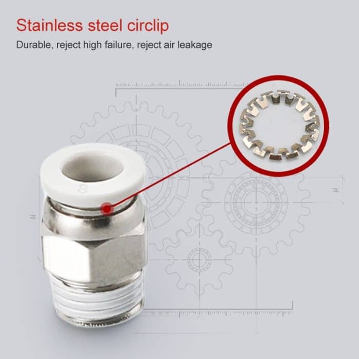 LAIZE 10 Stück PC gerader pneumatischer Schnellmontage-Anschluss, PC4-01 (10pcs), PC4-02 (10pcs), PC4-M5 (10pcs), PC6-01 (10pcs), PC6-02 (10pcs), PC6-03 (2pcs), PC6-04, PC6-M5 (10pcs), PC8-01 (10pcs), PC8-02 (10pcs), PC8-03 (2pcs), PC8-04, PC10-01 (2pc... – Bild 5