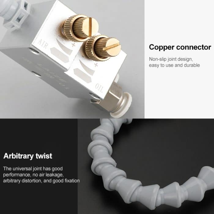 CNC-Drehmaschine Nebel Kühlmittel Schmierspray Graviermaschine Kühlsprüher, Without Magnetic Base, With Magnetic Base – Bild 4