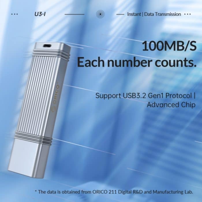 ORICO USB3.2 Gen1 USB-Flash-Laufwerk, Lesegeschwindigkeit 260 MB/s, Schreibgeschwindigkeit 15 MB/s, 32GB USB A, 32GB Type-C, 64GB USB A, 64GB Type-C, 128GB USB A, 128GB Type-C, 256GB USB A, 256GB Type-C – Bild 6
