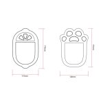 Wand-Toilettenartikel-Regal aus Silikon mit freier Installation, Cat Paw, Bear Paw – Bild 2