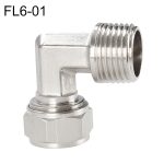 LAIZE 10 Stück vernickeltes Kupfer Trachea Schnellmontage Twist Elbow Lock Female Connector, FL6-01, FL6-02, FL8-01, FL8-02, FL10-01, FL10-02