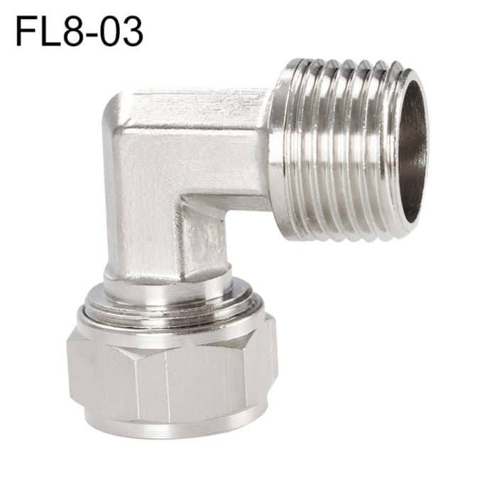 LAIZE vernickeltes Kupfer Trachea Quick Fitting Twist Elbow Lock Female Connector, FL8-03, FL8-04, FL10-03, FL10-04, FL12-02, FL12-03, FL12-04 – Bild 1