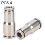 LAIZE Reduzierstück aus vernickeltem Kupfer, gerader pneumatischer Schnellkupplungsanschluss, PG6-4, PG8-6, PG10-6, PG10-8, PG12-8, PG12-10, PG16-12