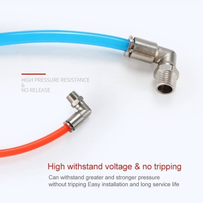 LAIZE vernickelter Kupfer-Winkel-Außengewinde-Pneumatik-Schnellkupplungsanschluss, PL16-03, PL16-04, PL16-06 – Bild 6