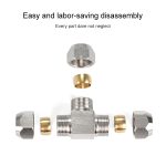 LAIZE T-förmiges T-Stück aus vernickeltem Kupfer, pneumatischer Schnellmontage-Kupferrohrverbinder, KT-PE-4, KT-PE-6, KT-PE-8, KT-PE-10, KT-PE-12, KT-PE-14, KT-PE-16 – Bild 3