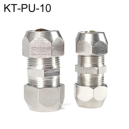 LAIZE gerader pneumatischer Schnellkupplungs-Kupferrohrverbinder aus vernickeltem Kupfer, KT-PU-10, KT-PU-12