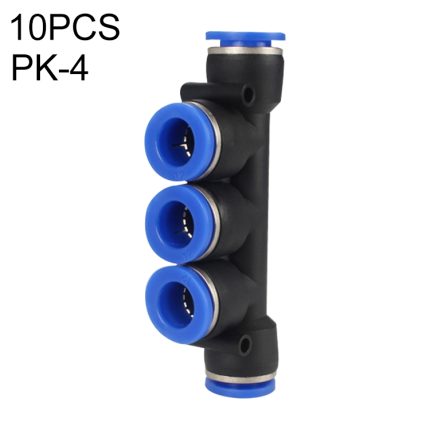 LAIZE 10 Stück pneumatischer Schnellmontage-Anschluss aus Kunststoff mit fünf Anschlüssen, PK-4, PK-6, PK-8, PK-10, PK-12