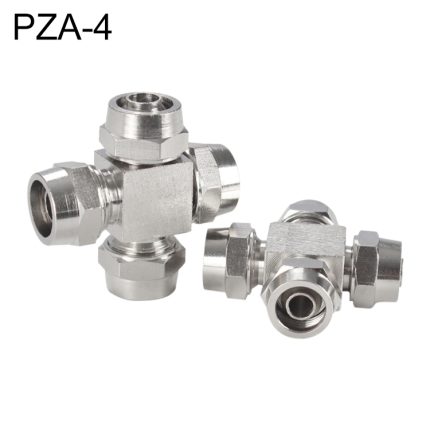 LAIZE pneumatischer Schnellverbinder Y-Typ-T-Stück aus vernickeltem Kupfer, PZA-4, PZA-6, PZA-8, PZA-10, PZA-12
