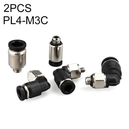 LAIZE 10 Stück Mini-Pneumatik-Schnellverbinder aus vernickeltem Kupfer, PL4-M3C, PL4-M5C, PL6-M3C, PL6-M5C, POC4-M3C, POC4-M5C, POC6-M3C, POC6-M5C