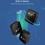 Yanmai GF525 2-in-1-Broadcast-2,4-G-Wireless-Lavaliermikrofon Mini-Ansteckmikrofon mit LED-Anzeige – Bild 10