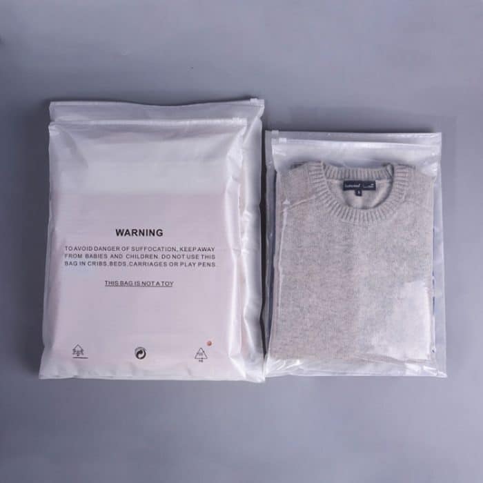 100 PCS PE + Perlgarn Zipper Transparent Warnung Aufbewahrungstasche, 27 x 35 cm – Bild 4