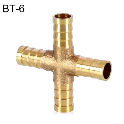 LAIZE 10 Stück Pagode Vierwege-Pneumatikkomponenten, 6mm, 8mm, 10mm, 12mm