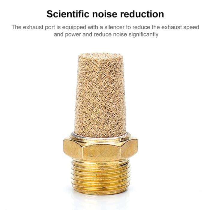 LAIZE 10 Stück halbkupfer langer pneumatischer Schalldämpfer, 1 Inch, 1 Point, 2 Point, 3 Point, 4 Point, 6 Point – Bild 3
