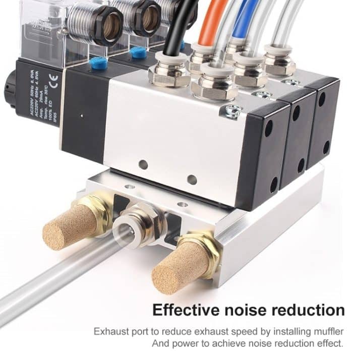 LAIZE 10 Stück halbkupfer langer pneumatischer Schalldämpfer, 1 Inch, 1 Point, 2 Point, 3 Point, 4 Point, 6 Point – Bild 5