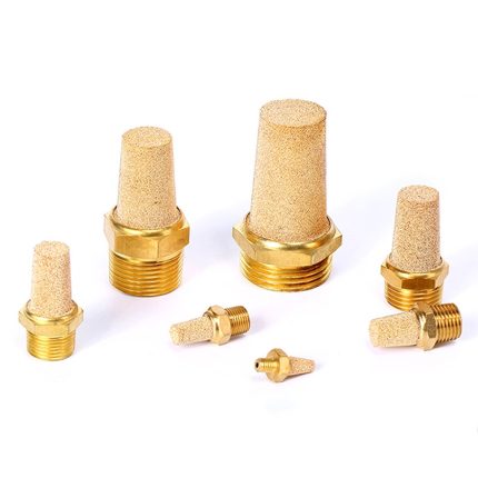 Langer pneumatischer Vollkupfer-Schalldämpfer von LAIZE, 1 Inch, 1 Point, 2 Point, 3 Point, 4 Point, 6 Point, M5