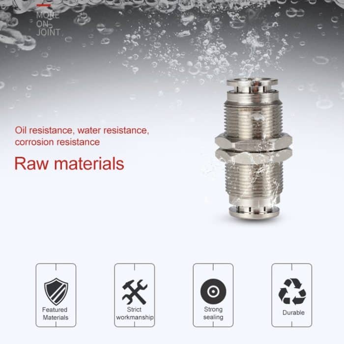 Gerader pneumatischer Schnellverbinder mit vernickeltem Kupferschott von LAIZE, PM-4, PM-6, PM-8, PM-10, PM-12 – Bild 4