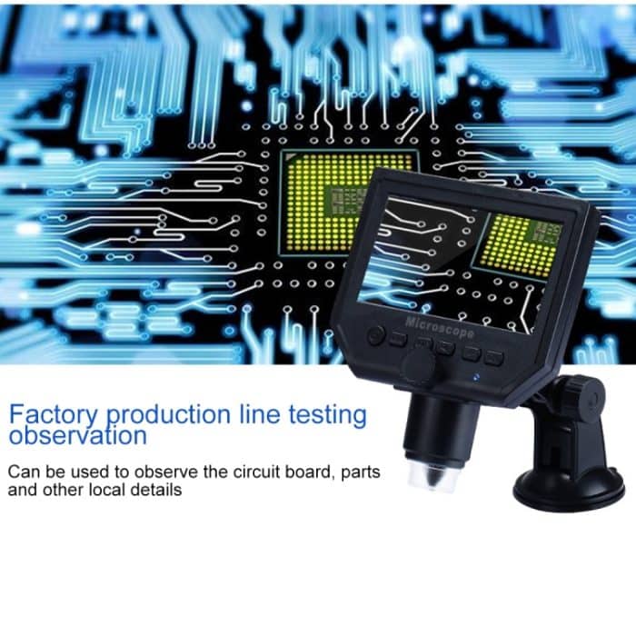 G600 600X 3,6 MP 4,3 Zoll HD LCD Display Tragbares Digitalmikroskop, EU Plug, AU Plug, UK Plug – Bild 6