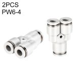 LAIZE 10 Stück PW Y-Typ T-Stück Reduzierender pneumatischer Schnellmontage-Anschluss, PW6-4 (2pcs), PW8-4 (2pcs), PW8-6 (2pcs), PW10-6 (1pc), PW10-8 (2pcs), PW12-8 (1pc), PW12-10 (1pc), PW16-12 (1pc)