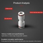 LAIZE 10 Stück PU gerader pneumatischer Schnellmontage-Anschluss, PU-4 (10pcs), PU-6 (10pcs), PU-8 (10pcs), PU-10 (10pcs), PU-12 (2pcs), PU-16 (2pcs) – Bild 4