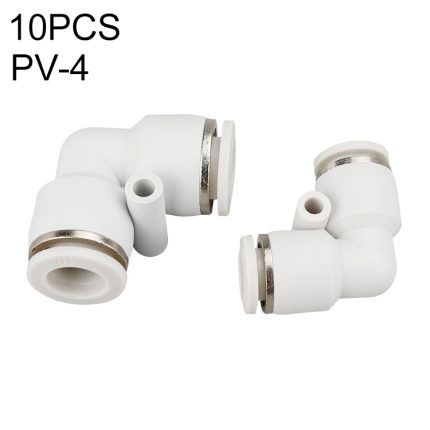 LAIZE 10 Stück pneumatischer PV-Winkel-Schnellmontage-Anschluss, PV-4 (10pcs), PV-6 (10pcs), PV-8 (10pcs), PV-10 (10pcs), PV-12 (10pcs), PV-16 (2pcs)