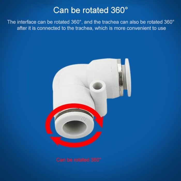 LAIZE 10 Stück pneumatischer PV-Winkel-Schnellmontage-Anschluss, PV-4 (10pcs), PV-6 (10pcs), PV-8 (10pcs), PV-10 (10pcs), PV-12 (10pcs), PV-16 (2pcs) – Bild 5