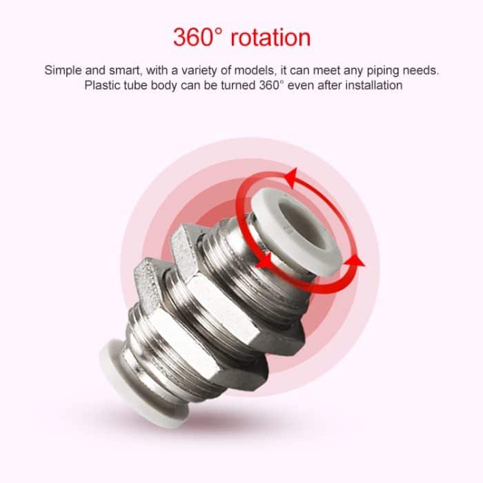 LAIZE PM Bulkhead gerader pneumatischer Schnellmontage-Anschluss, PM-4, PM-6, PM-8, PM-10, PM-12 – Bild 4