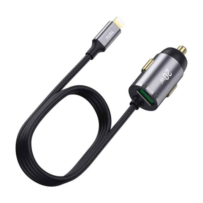 TOTUDESIGN 20 W USB-Auto-Schnellladung, Kabellänge: 1,2 m, 8 Pin, USB-C / Type-C – Bild 1