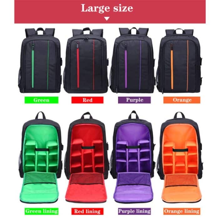 Outdoor-Kamera-Rucksack, wasserdichte Fotografie-Kamera-Schultertasche, 45x32x18cm, 33.5x25.5x15.5cm – Bild 3