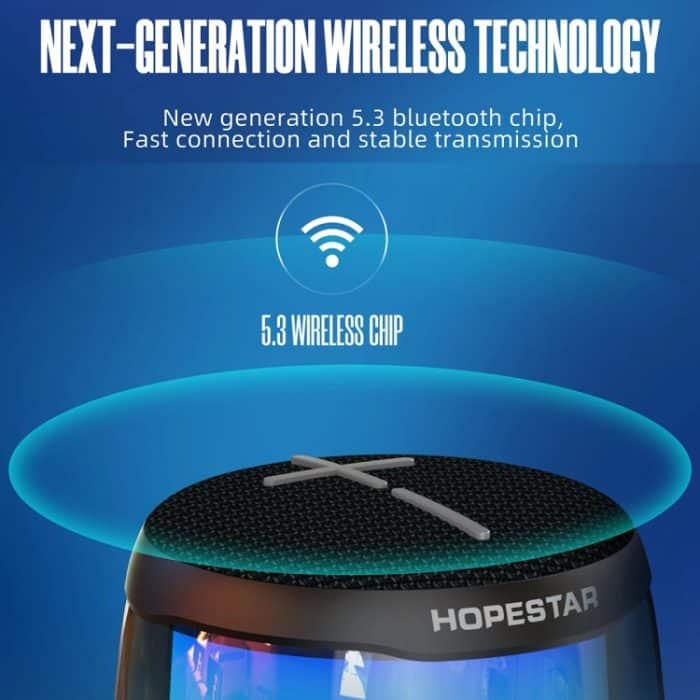 HOPESTAR P49 Tone Pulse RGB Light Wasserdichter Bluetooth-Lautsprecher, P49(Black), P49(Grey), P49(Blue) – Bild 6